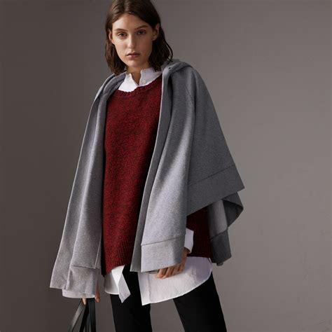 burberry hooded jersey cape|Burberry cape women's.